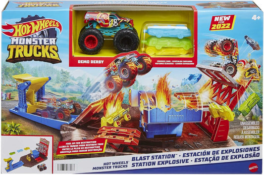 Hfb12 Hot Wheels Monster Trucks Estacao de Explosa