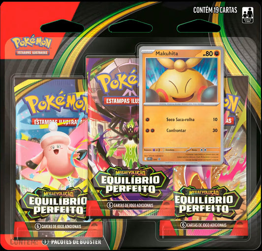 Pokemon - 3 Pacotes de Booster de Megaevolucao Equilibrio Perfeito
