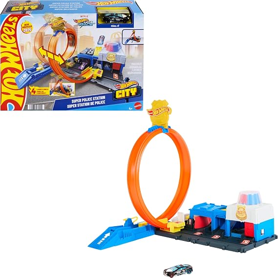 Hot Wheels City Pista Super Delegacia de