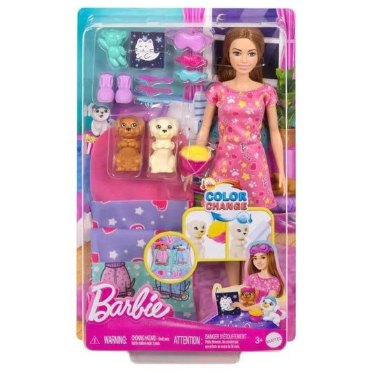 Barbie Family Festa do Pijama com Cachorrinh Unida