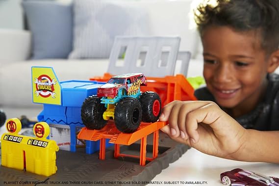 Hfb12 Hot Wheels Monster Trucks Estacao de Explosa