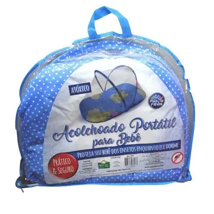 Acolchoado Portatil P/ Bebe -Grande - Azul
