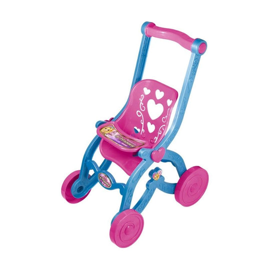 Carrinho de Boneca Princesas Rosa C/azul