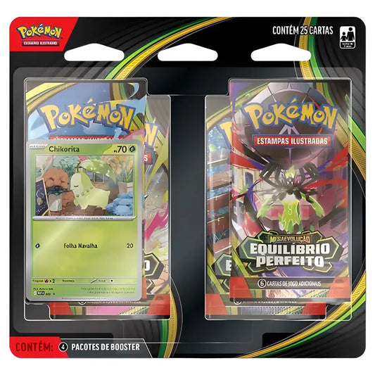Pokemon - 4 Pacotes de Booster de Megaevolucao Equilibrio Perfeito